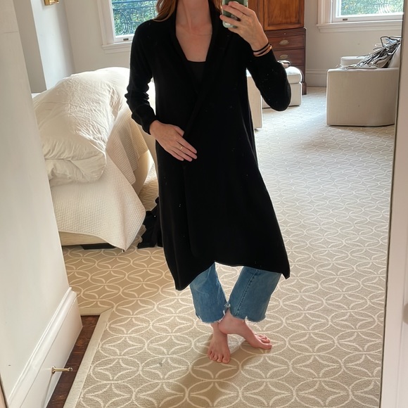 Two Bees Cashmere open front, medium, 100% cashmere, black - Picture 2 of 11